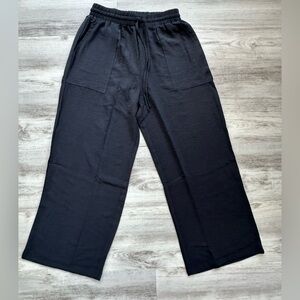 Women’s Summer Boho Wide Leg Black Pants Medium M